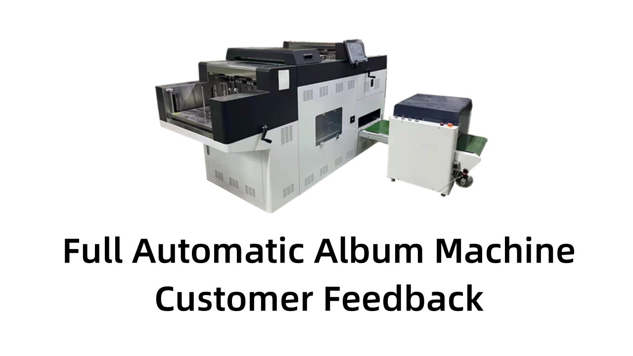 Srilanka customer using fully automatic album machine feedback - YouTube