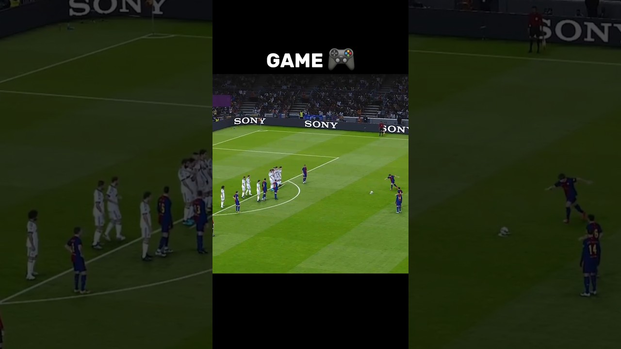 Messi Free Kick Goal vs Real Madrid Recreated in Pes 21 