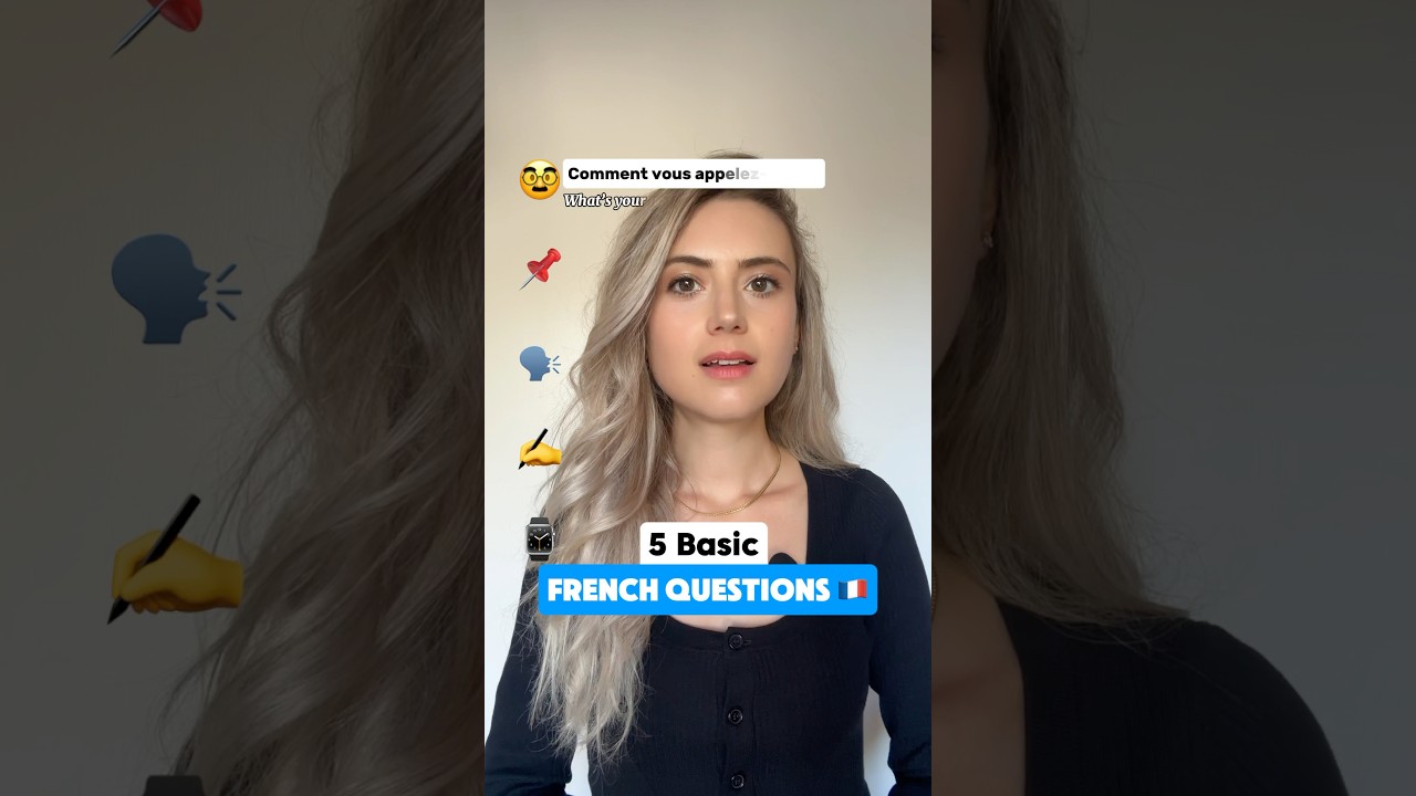 5 Essential French Questions 🇫🇷🤷‍♀️ - Easy French