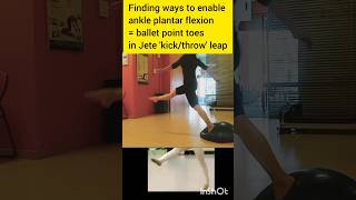 Training front foot's ankle plantar flexion in leaping forward=Jete