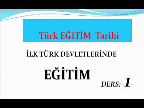 EKYS TÜRK EĞİTİM TARİHİ DERS -1-