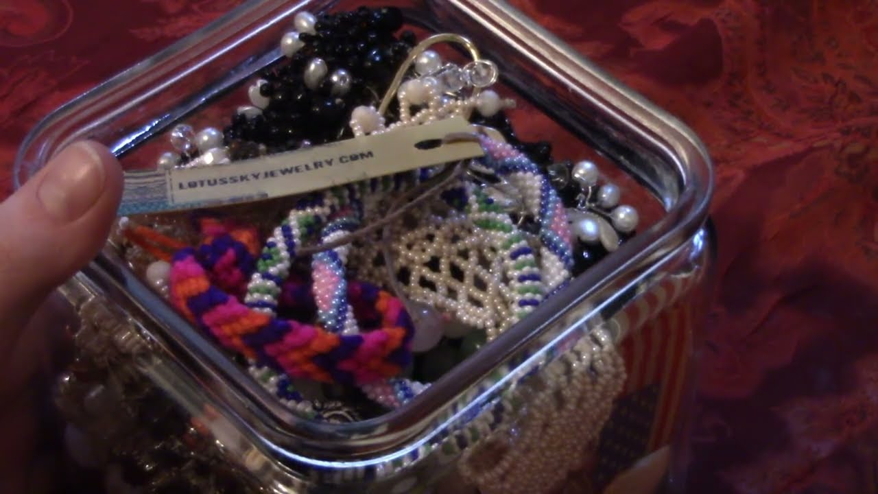 ✨ASMR JEWELRY JAR + rambling (lo-fi, jewelry sounds, mix of speaking volume, relaxing)