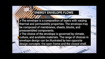 BUILDING ENVELOPE SYSTEMS AND ASSEMBLIES (continuation of Design Application)