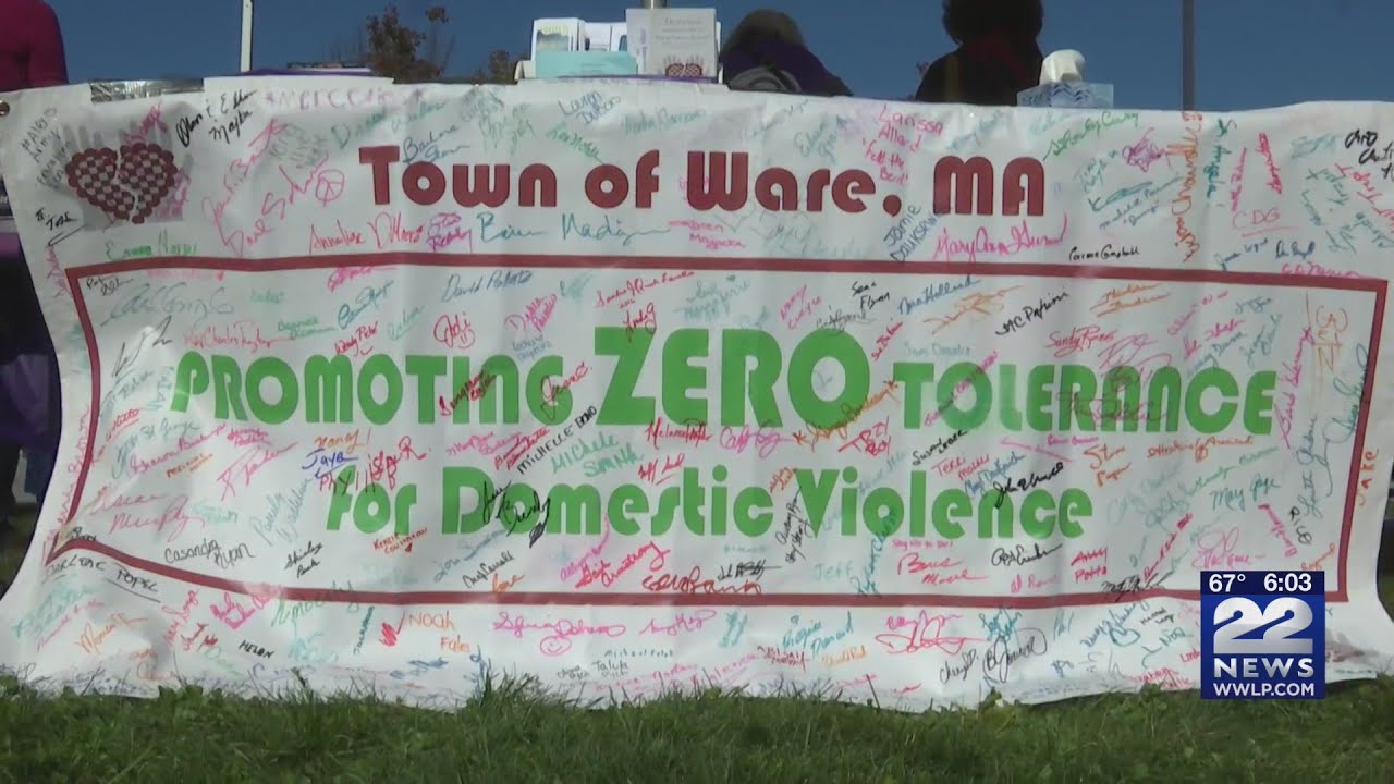 7th annual domestic violence awareness walk in Ware - YouTube