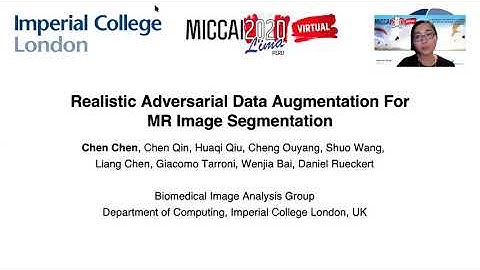 Realistic adversarial data augmentation for MR image segmentation