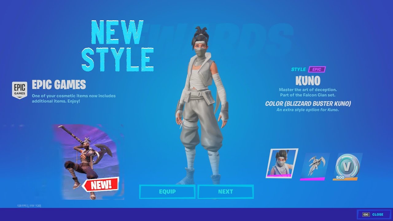 New style to KUNO skin !   ( BLIZZARD BUSTER KUNO )