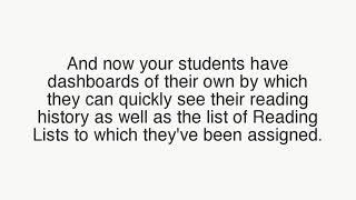 Educator and Student Dashboards