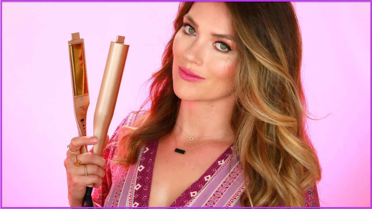 HOW TO CURL YOUR HAIR WITH A TWIST IRON STRAIGHTENER | SOFT BIG BEACH WAVES  FOR SHORT TO MEDIUM HAIR - YouTube