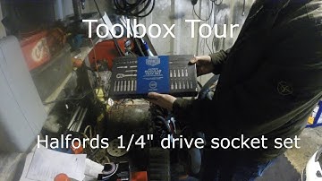 Toolbox Tour Part 5 - Halfords modular tray set 1/4" drive socket set.