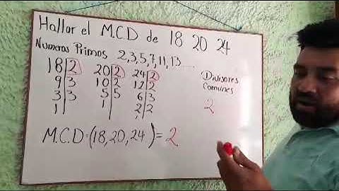 Hallar maximo comun divisor de 18 20 24