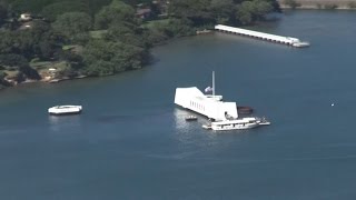 ハワイのアリゾナ記念館 真珠湾の墓標