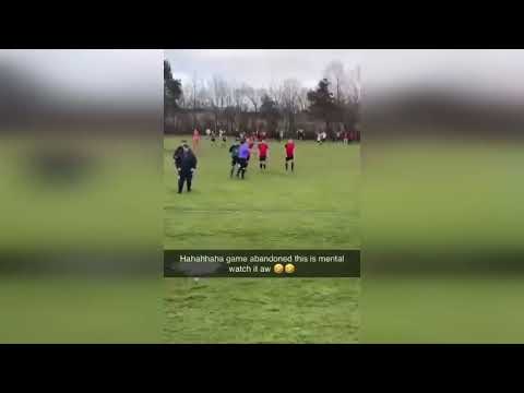 Shocking moment Scots Sunday league ref is PUNCHED by player after calling off match