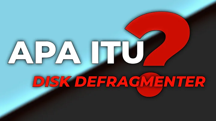 Apa itu disk defragmenter?