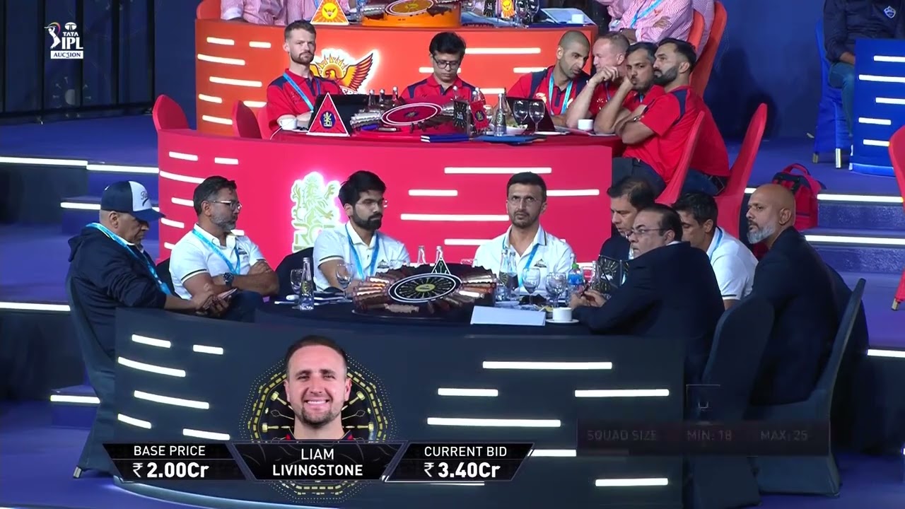 TATA IPL Player Auction 2026 - Sunrisers Hyderabad,Liam Livingstone,Jack Edwards,Salil Arora