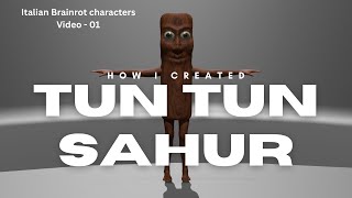 🎨 3D Modeling Italian Brainrot Tun Tun Sahur in Blender | Step-by-Step Tutorial