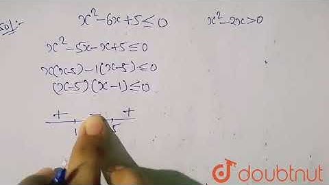 If x is an integer satisfying x^(2)-6x+5 le 0 and x^(2)-2x gt 0, then the number of possible val...