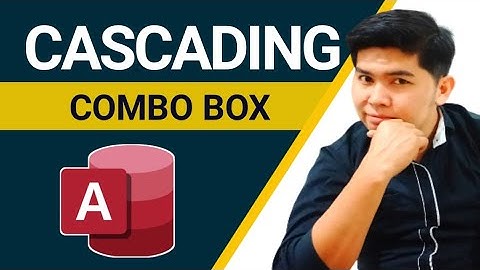 How to Create CASCADING COMBO BOX in Microsoft Access