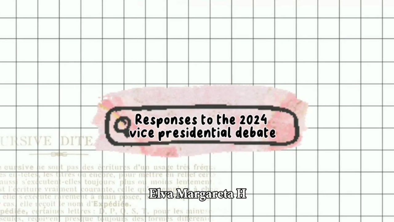 RESPONSES TO THE 2024 VICE PRESIDENTIAL DEBATE - YouTube