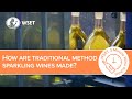 How are traditional method sparkling wines made?