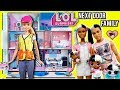 Barbie Helps LOL Family Move to  New LOL Surprise Dollhouse with Pool