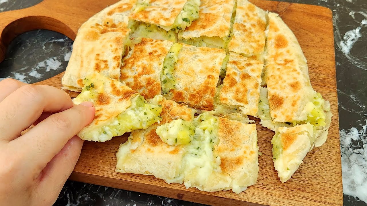 Cheese Potato Bread baked in frying pan! so delicious No Oven, No yeast, No egg YouTube