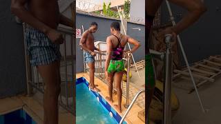 Swimming trick in cold pool 🏊‍♀️ 😂 #funny