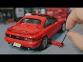 Toyota mr2 sw20 model car full build step by step fujimi