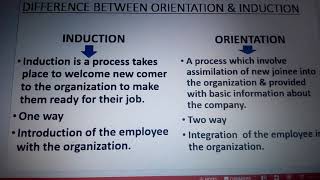 ✌✌Difference Between Induction & Orientation ( MBA : HR students✌✌)