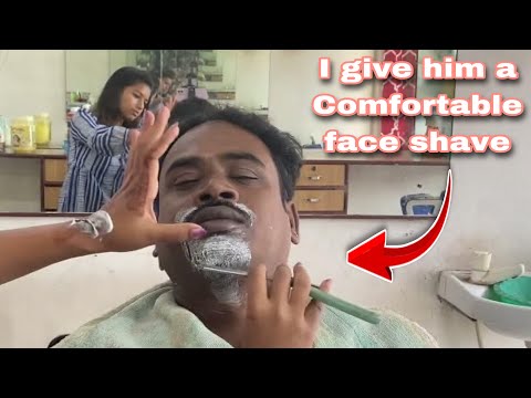 My First Face Shave Client And I Give Him A Very Comfortable Face Shave MissBarber