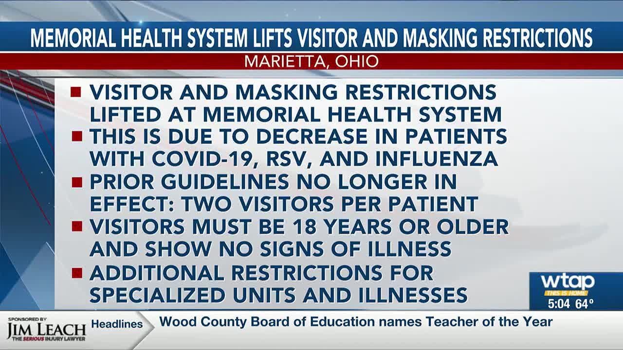 Visitor and Mask restrictions lifted at Memorial Health System