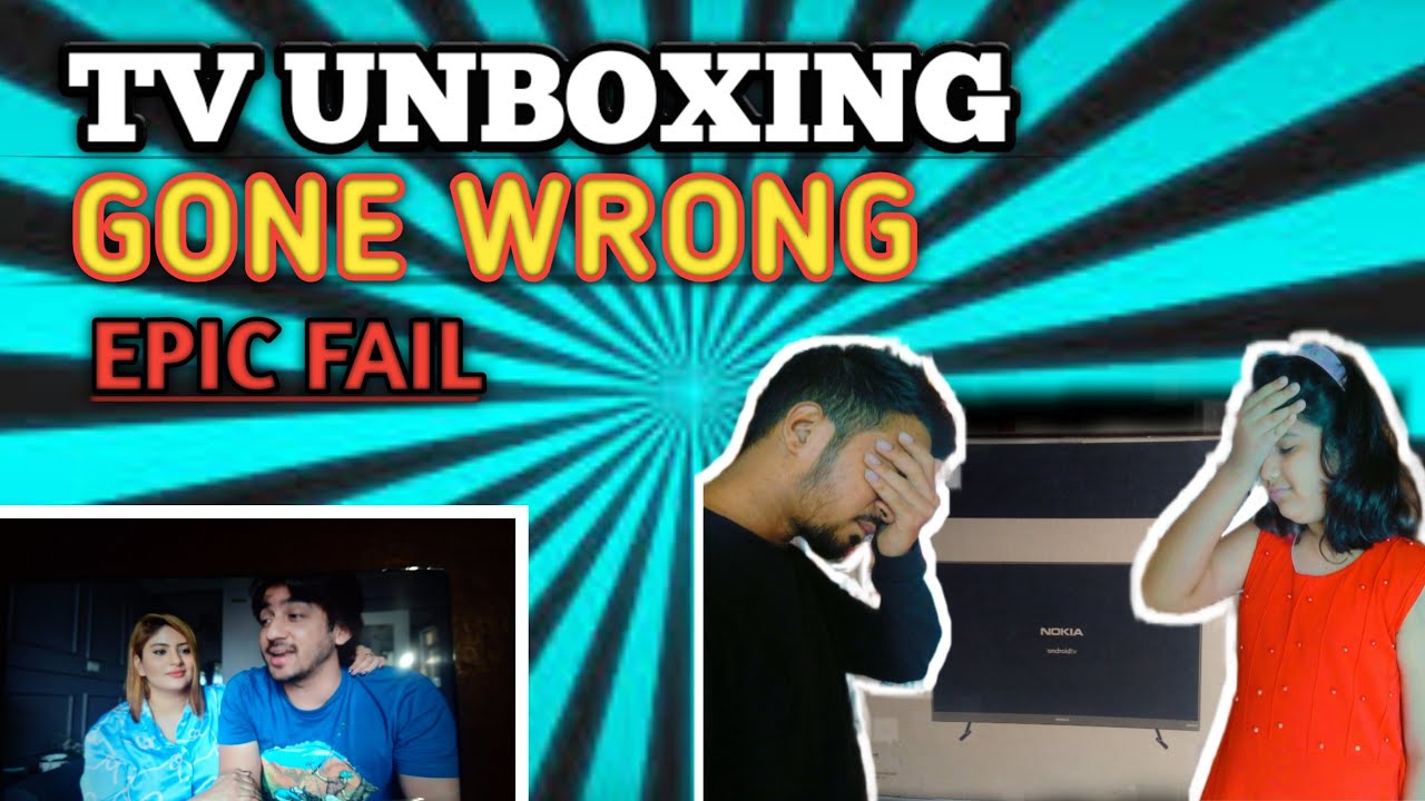 New TV Unboxing Gone Wrong | Epic Fail | First Vlog - YouTube