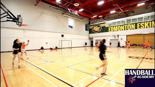 Handball Team Passing Drill  Crossing, Reset, passing to wing