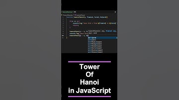 Tower of Hanoi in JavaScript | Solve It in 60 Seconds! #coding #javascript #shorts #programming