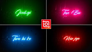 Glow Effect Lyrics Reels Video Editing In Inshot | Glow Lyrics Video Editing In Inshot App