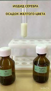 ИОДИД СЕРЕБРА- осадок желтого цвета #химияогэ #школа #science # ...