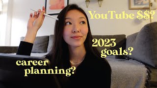 1 Year on YouTube Q&A: youtube $$, 2023 goals, career advice, balancing 9-5 and youtube