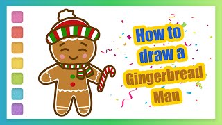 How to draw a gingerbread man