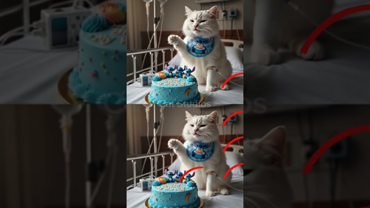 #happybirthday #funny #kitten #animalintelligence #kucing #cute #cat #cake #aicats #shorts #short #o
