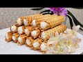 ХРУСТЯЩИЕ ВАФЕЛЬНЫЕ ТРУБОЧКИ С КРЕМОМ. Пирожные нашего детства /Wafer rolls with cream