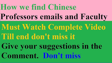 How you find Chinese Professors || Special announcement For Everyone Watch complete Video