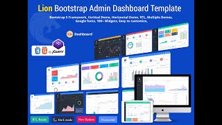 Lion Responsive Bootstrap Admin Template with LTR Light Theme