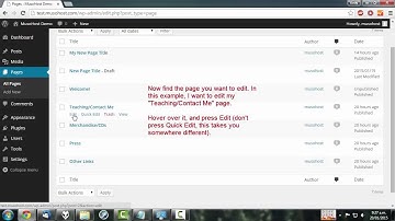 Edit An Existing Page - MusoHost