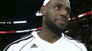 Wade Conducts Postgame Interview with LeBron