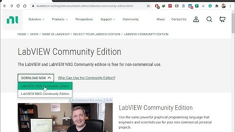 LabVIEW community edition - download and install. (Play @ 1.5x)
