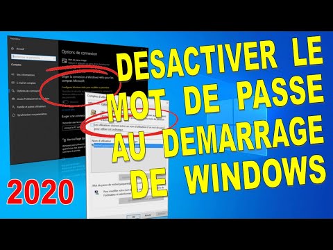 Vidéo: Comment Désactiver Un Compte Au Démarrage De Windows
