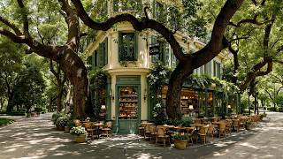 Cozy Outdoor Café Jazz in a Quiet Green Park ☕ Smooth Morning Jazz for Relaxation & Positive Mood 🌿 screenshot 5