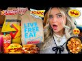 Eating The MOST RECENT Fast Food Releases For 24 Hours!!
