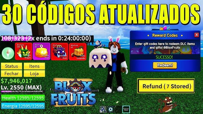 Baixe Blox Fruits Codes e Privados no PC