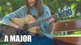 Video thumbnail of "Acoustic Guitar Backing Track In A Major | Time"