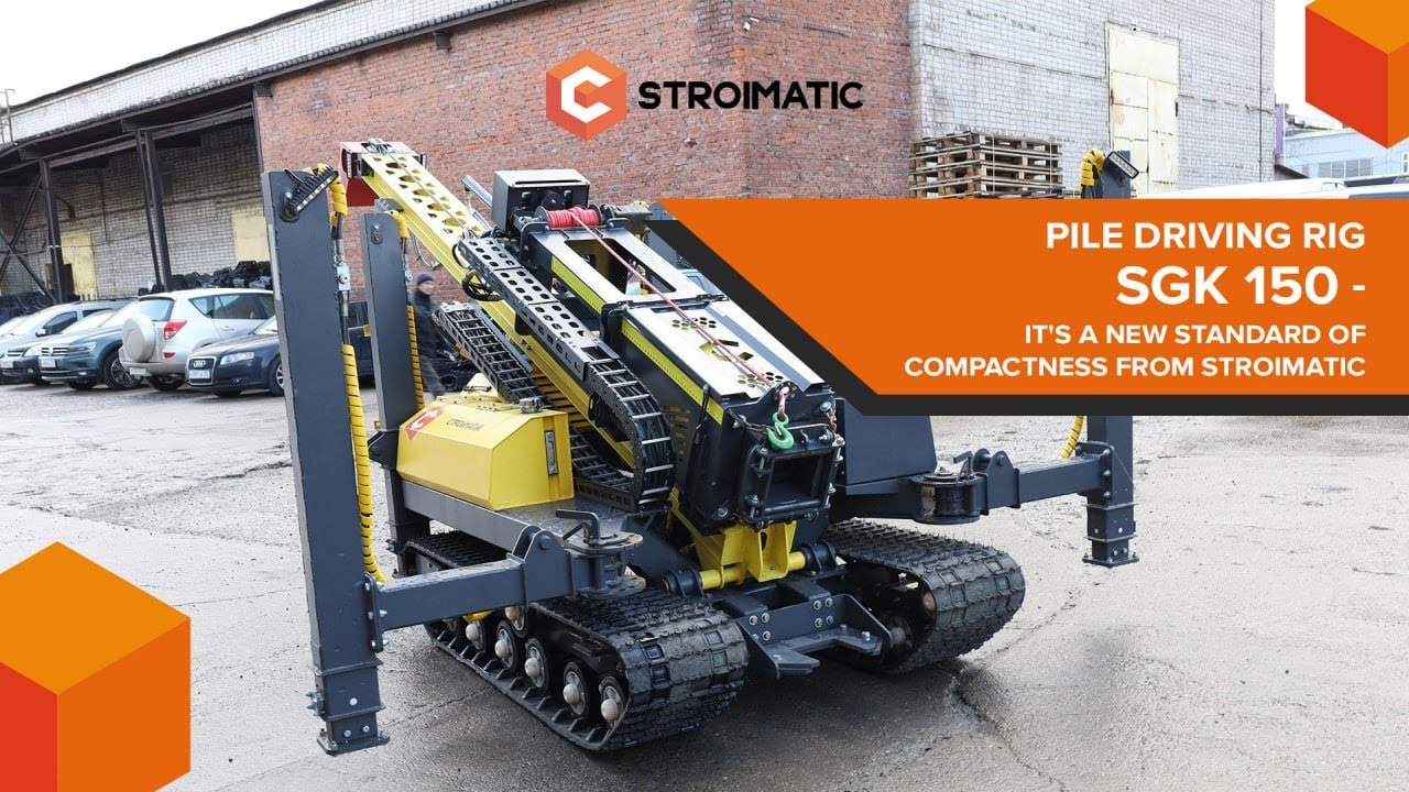 Pile driving rig SGK 150 - it's a new standard of compactness from STROIMATIC